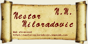 Nestor Miloradović vizit kartica
